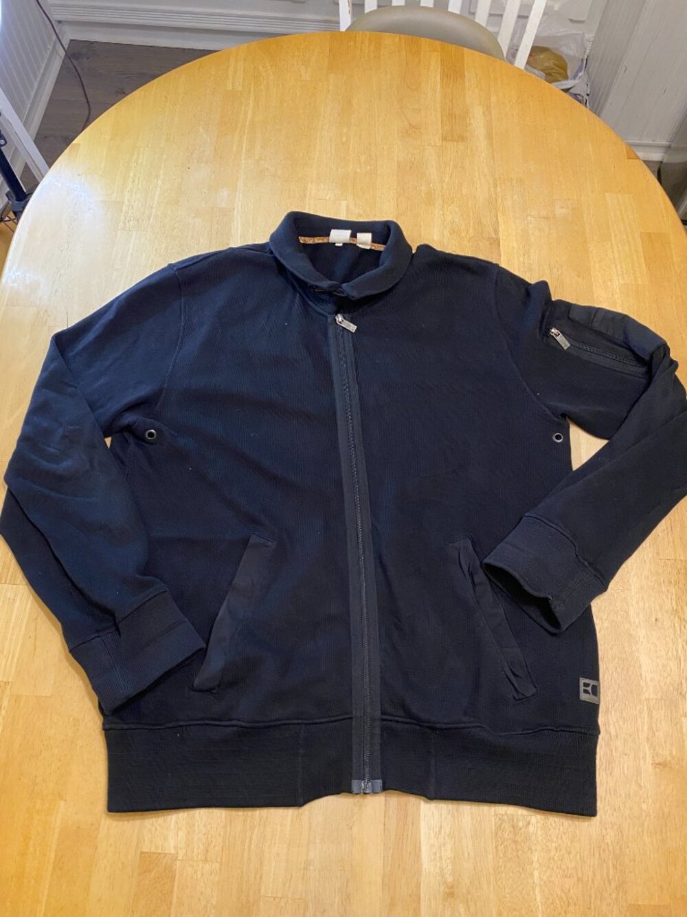 BOSS Orange Zteven Full Zip Sweatshirt Jacket XXL Black Made in Portugal